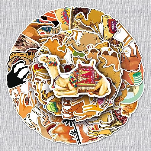 Camel Aufkleber Kamel Sticker Set 50 Stücke Niedlich Deko für Auto Laptop Skateboard Fahrrad Moped Motorrad Fahrrad Computer,Geeignet für Erwachsene Kinder