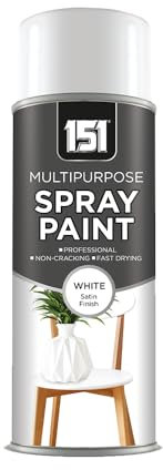 Inspired Essentials Multi-Purpose Spray Paint 400ml for Metal, Wood, Plastic, Walls, Aerosol Spray with Perfect Finish (White Satin, Pack of 1)