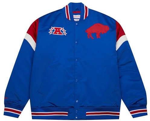 Mitchell & Ness NFL Heavyweight Satin Jacket - Buffalo Bills, M