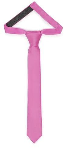 Ladeheid Cravate pour enfants pour garçons - Look élégant mat, Pré-nouée avec une fermeture scratch, Parfaite pour les occasions spéciales - Cravate clip élégante TKM (31cm x 4cm, Rose)