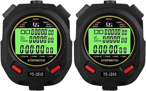 Lot de 2 chronomètres de course à pied étanches