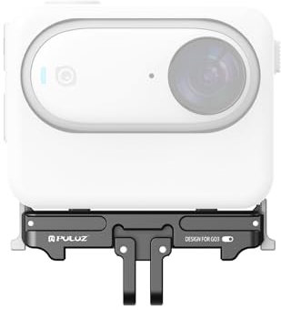 PULUZ Support de Base magnétique à dégagement Rapide pour Insta360 GO3, avec Trou de 6,35 mm et Adaptateur d'appareil Photo pour Support, trépieds, Pieds et perches à Selfie
