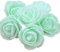 Wisafory Lot de 100 mini têtes de roses artificielles en mousse - Pour mariage, bouquet de mariée, fête, décoration de maison, bricolage, Saint-Valentin, vert clair