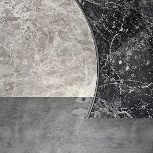 Raouoae Biegbares Abschlussprofil L-Form Treppenkantenprofil Aluminium Eloxiert 125cm 2 Stück Flexibel Fliesenschiene Ideale Lösung Für Übergänge(Grau)