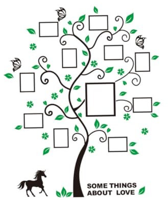 Sticker mural d'arbre généalogique DIY Cadre photo mémoire arbre sticker de l'arbre
