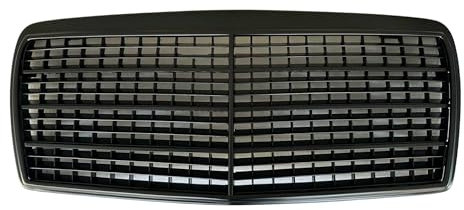 Passend für Mercedes W124 Grill Kühlergrill Frontgrill Schwarz Matt 06/93-95