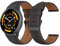 LanQii 22mm Correa de Piel Compatible con Garmin Venu 3 45mm/Venu 2/Vivoactive 4/Active, Suave Cuero Pulsera de Repuesto para Garmin Forerunner 265/Forerunner 255/Forerunner 255 Music, Negro