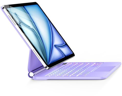 GGQFGTOJ Keyboard Case for iPad Air 13 inch (M3 2025/M2, 2024),iPad Pro 12.9 inch (3/4/5/6th Gen),Magic-Style Magnetic – Floating Cantilever Stand – Backlit Keyboard Case with Multi-Touch Trackpad