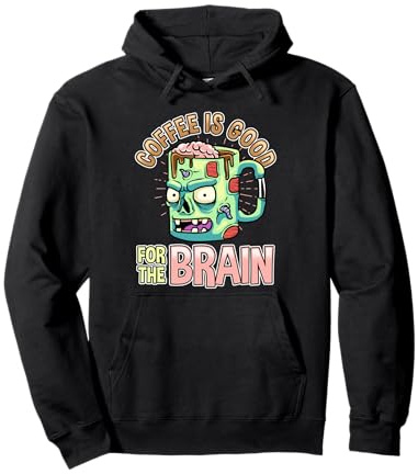 Mug zombie pour amateur de café drôle Brain Boost Caféine Blague Sweat à Capuche