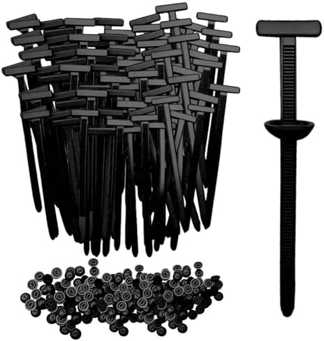 100Pcs Nylon Universal Cable Tie Buckle, Self-Locking Zip Ties Holder, Heavy Duty Cable Tie Holder, Bumper Retainer Clips Car Plastic Rivets Fasteners, Multipurpose Zipties Tool for Car Daily Repair