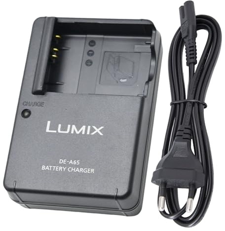 DE-A65 DMW-BCG10 DMW-BCG10E Chargeur de Batterie Compatible avec Panasonic Lumix DMC-ZS1 ZS3 ZS5 ZS6 ZS7 ZS8 ZS10 ZS15 ZS19 ZS20 TZ7 TZ10 TZ19 TZ20 TZ30 ZR1 ZR3 Appareil Photo & 120cm AC Power Cord