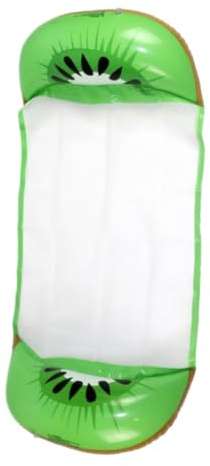 Hemobllo Colchoneta Flotante Inflable para Natación con Diseño de Fruta Kiwi Respaldo Ergonómico Color Verde 1 Unidad para Piscina y Fiestas de Verano