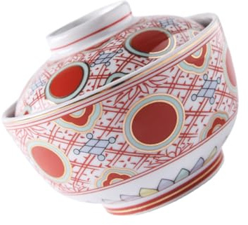 FOMIYES Bol de Ramen en Céramique avec Couvercle Rouge, Bol Alimentaire Polyvalent pour Soupe Chinoise et Plats Mijotés, Ustensile Cuisine Pratique pour Maison, Vaisselle Élégante