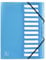 Oxford Ordnungsmappe 2nd Life, DIN A4, 12 Fächer, Kunststoff, blau, 1 Stück