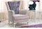 Casa Padrino Neo Barock Bergere Sessel Milano Weiß/Pink - Hotel Möbel