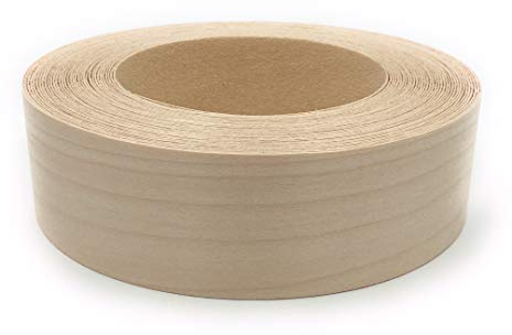 Birke preglued 1 1/5,1 cm X 25 'Roll, Holz Furnier Rand Streifenbildung, flexible Holz Klebeband, einfache Anwendung Eisen auf mit Hot Melt Klebstoff. Glatte geschliffener Oberfläche. Made in USA.