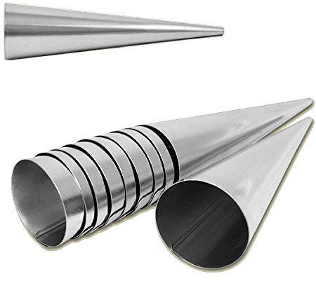 rukauf 20 Schillerlocken Formen 12,3 x 3,4 cm Sahnerollen Trubotschki Backform Hörnchen