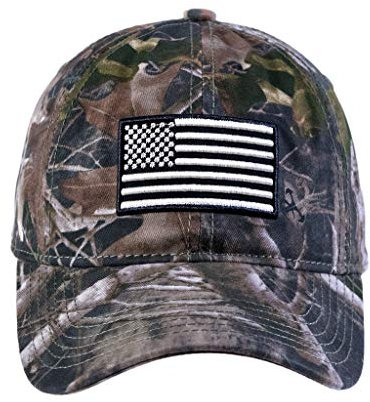 Concept One TrueTimber Dad Hat American Flag Baseball Cap mit gebogener Krempe, Camo, Einheitsgröße, Camo, Einheitsgröße