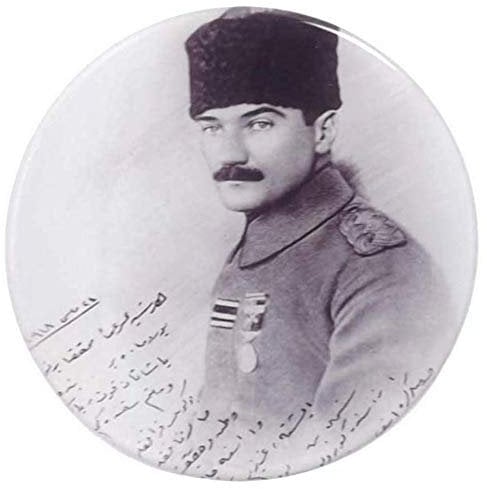 Gök-Türk Universal Aufkleber Sticker Wasserdicht Wasserfest Auto Frontscheibenaufkleber (Mustafa Kemal Atatürk weiss)