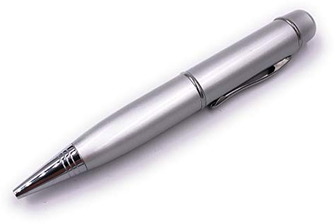 H-Customs Kugelschreiber Kulli Stift Silber USB Stick 8 GB Speicher USB 2.0