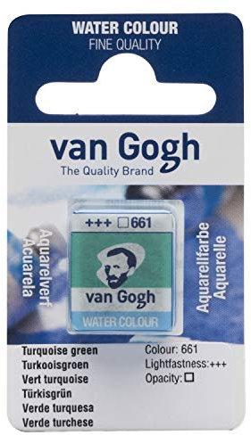 Van Gogh Peinture à l'eau, demi godets, Vert turquoise 661