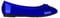 KRISP Bow Toe Patent Ballerina Pumps, Navy, UK 8, 3701-NVY-8