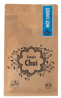 Simply Chai Bio & Vegan Not Sweet Chai-Tea ohne Zucker 125g Beutel zuckerfrei