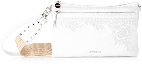 Desigual Womens PU Across Body Bag, White