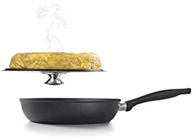 IBILI - Pfanne mit Deckel zum Drehen von Tortillas New Induplus, 26 cm, Aluminium, Anti-Haft, geeignet für Induktion