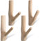Gancio da Parete Vintage in Vero Legno Naturale con Rami di un Albero Set di Ganci Fatti a Mano a Parete, Ganci di Aspirazione Forti Adesivi Decorativi Rustici in Legno(Larghezza 2-3 cm) (4)