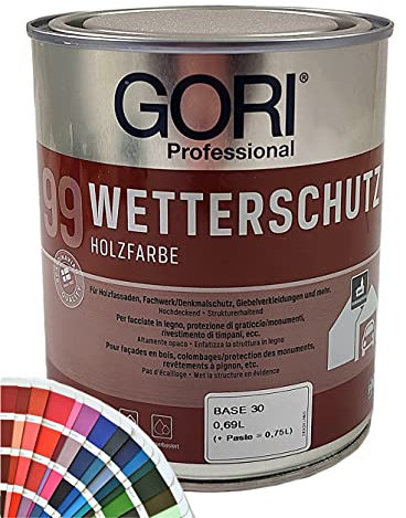 Gori 99 Wetterschutz Holzfarbe Sonderfarbtöne (0,75Liter, 2076 Treibholz)