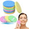 10 Pcs Facial Sponges, Reusable Face Cleaning Sponge, Natural Cellulose Face Sponge, Beauty Sponges for Facial SPA Massage Makeup Removal (5 Colors (Round)
