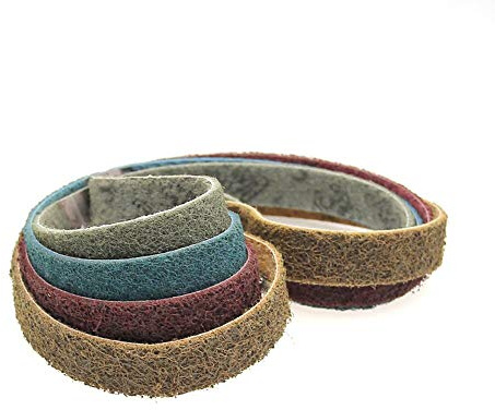 DUO ER Nichtgewebte Nylon-Schleif-Bands grob zu feinen Faserschleifgurten (Farbe : P150 Brown 1220x50mm)