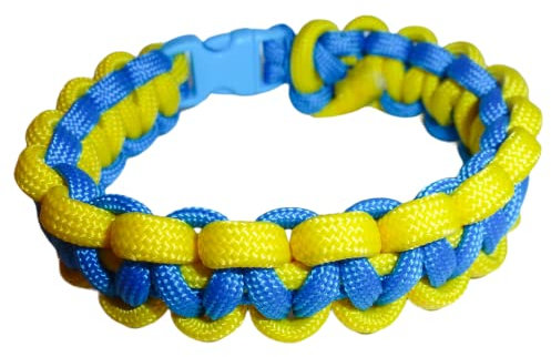 Damen Herren Armband geflochten Ukraine Peace Frieden Solidarität Länge 23 cm Breit 2 cm