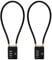 RESET-204 (1 Pack) 4 Digit Combination Padlock with 20 inch (50cm) Steel Cable,Cable Lock for Trash Can, Locker, Gym Locker, Luggage, Suitcase, Gun Case, Trigger,Helmet, 5mm Diameter, Black