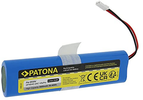 PATONA Akku passend für Ecovacs Deebot DF45/43, Ilife V50, V5s Pro, V8s, X750, ZACO V3, V40, V5x | 2600mAh | Ersatz für M26-4S1P-AGX-2, 18650B4-4S1P-AGX-2, SUN-INTE-202