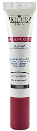 BIOCURA Beauty Augencreme mit Mimox und Vitamin(F-E-C) Spezielpflege für Reife Haut 15ml