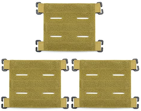 MiOYOOW 3 STÜCKE Molle Patch Panel Taktische Patches Molle Befestigung mit Schneidschlaufe für Outdoor Rucksack Taktische Weste