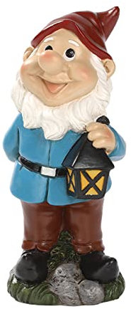 Jardin Statue Lanterne Nain Bienvenue Gnomes Nains Statut Décor Drôle Résine Gnomes Figurines Jardin pour Extérieur Intérieur GNOME Décoration Cadeau