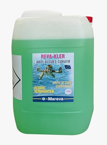 Mareva Antialghe alghicida Choc curativo per Piscina Recupero Acqua Verde RevaKler tanica da 20 kg