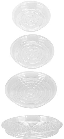 Yusat Lot de 20 soucoupes pour plantes - 15,2 cm, 20,3 cm, 25,4 cm, 30,5 cm - En plastique transparent - Pour intérieur et extérieur