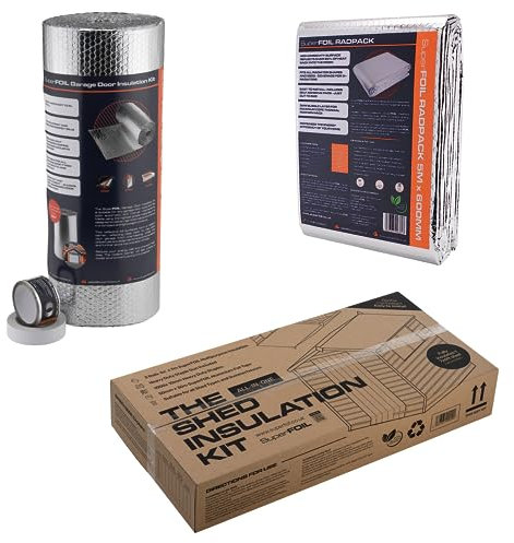SuperFOIL Foil Insulation Kit Bundle - The Shed Insulation Kit, Garage Door Insulation Kit & Radpack - Save Money All Year