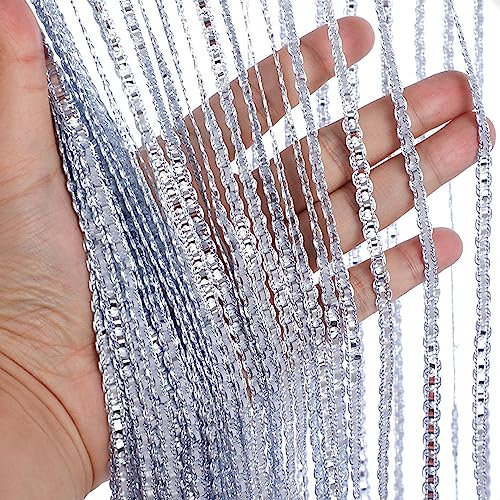 Blogiiup Fly Screens for Doors String Door Curtain Fly Insect Bug Screen for Doorways Window Decorations Room Divider Single Door Curtain Beads Strings Home Patio Bedroom Decorative