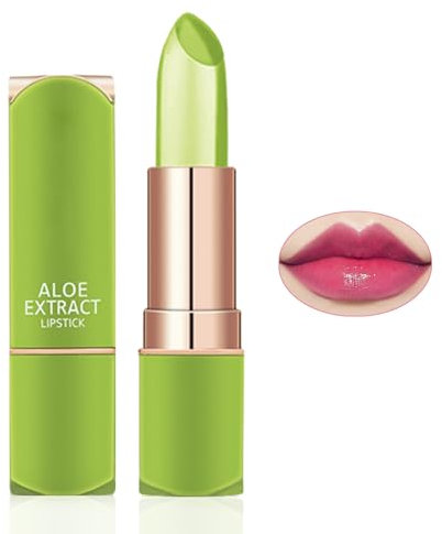 Aloe Vera Lippenstift, Lippenfeuchtigkeitscreme, langanhaltender, nahrhafter Lippenbalsam, magische Temperatur, Farbwechsel für die Lippen (6)