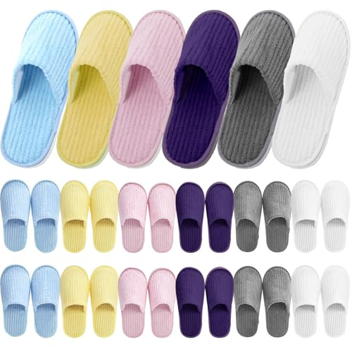 10 Pairs Disposable Hotel Slippers, Closed Toe Spa Guest Slippers