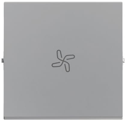 LEGRAND, SEANO Wippe mit Lüftersymbol für Wechselschalter, Taster und Kreuzschalter, Schalterabdeckung, Wippenplatte, Farbe: Aluminium lackiert, 765214