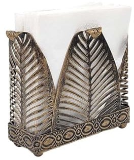 Yingbei Porte-Serviettes Vintage en Fer Bronze Antique, Support pour Table, Porte-Serviettes de Cocktail pour Serviettes en Papier pour dîner, Cuisine, Bar