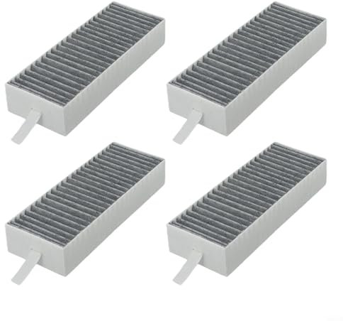 FUBESK 4 Pack Activated Carbon Filters For Siemens HZ9VRCR0 And For Bosch HEZ9VRUD0 Range Hoods,Recirculating Air Set Filter，193x75x35mm