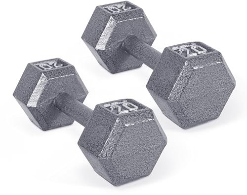CAP Barbell Cast Iron Hex Dumbbell, Pair, 20 lb