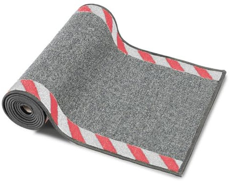 ETM Cable Management Protective Mat with Warning Border - Safety Mat for Office & Warehouse - Non-Slip Back - Washable - Cable Bridge White/Red 40